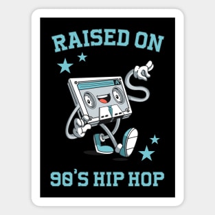 Raised on 90's Hip Hop: Funny Retro Cassette Tape Magnet